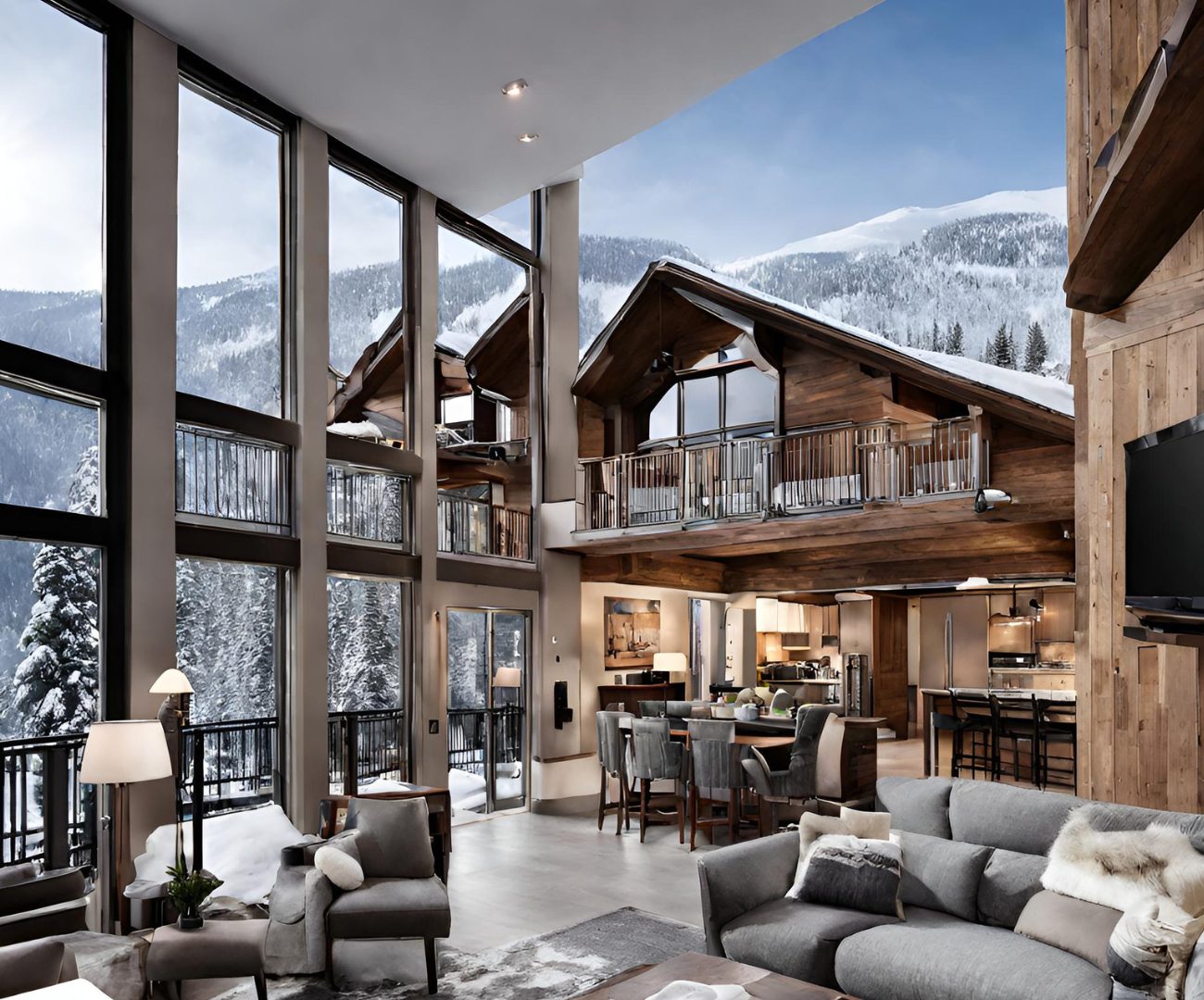 snowy big white condo